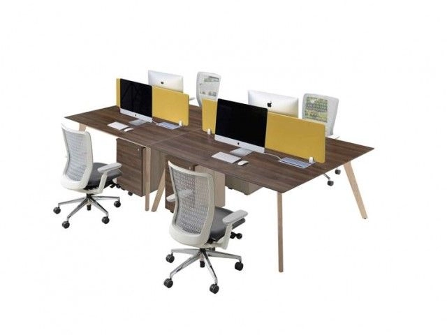 Office Workstation Table Cluster of 4 Seater | Office Cubicle IP-PX7 | Office Table Partition | Workstation Panel Puchong, Balakong, Sungai Long, Cheras, Serdang, Bukit Jalil