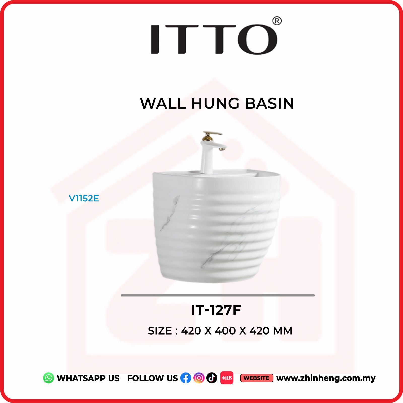 ITTO WALL HUNG BASIN IT-127F