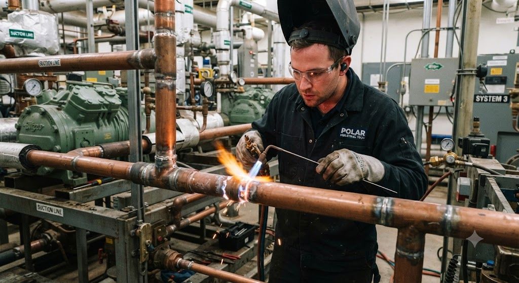 industrial refrigeration brazing method