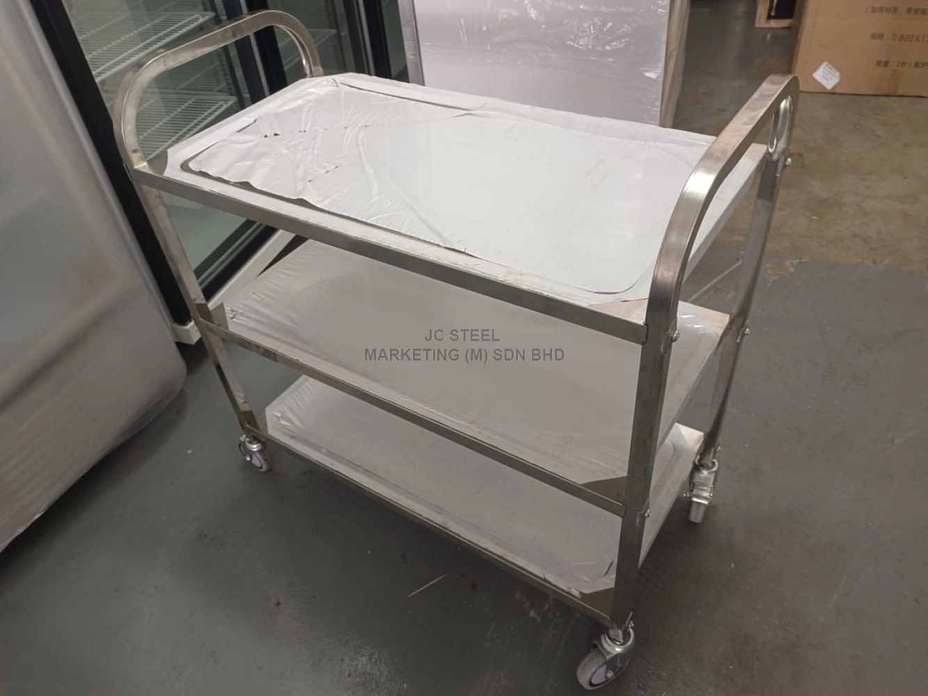 Stainless Steel 3 tier Food Trolley