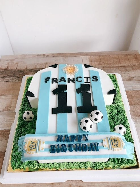 Argentina Football Jersey Cake