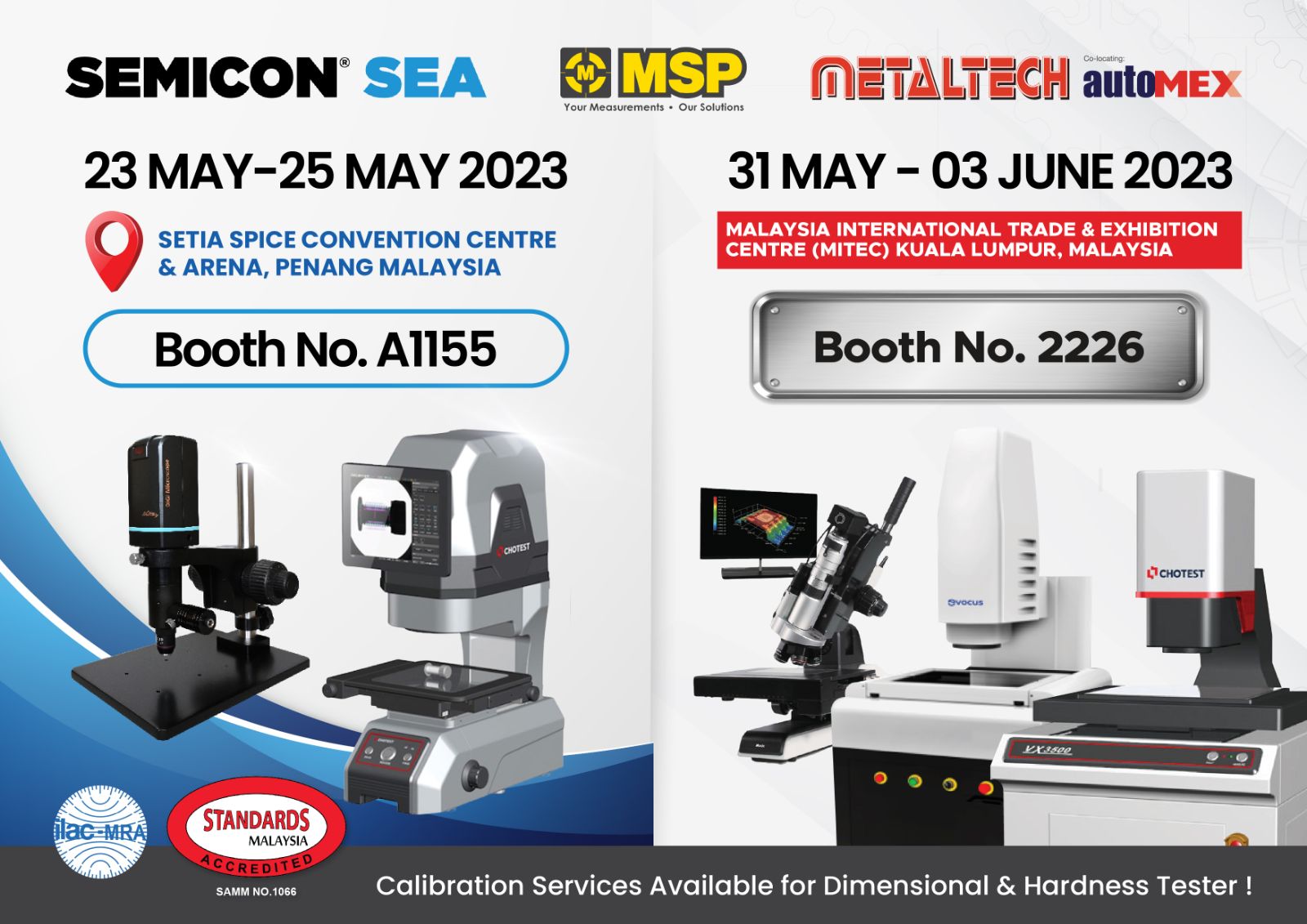 Meet Us At SEMICON Sea and Metaltech & AutoMex Hybrid Exhibition!