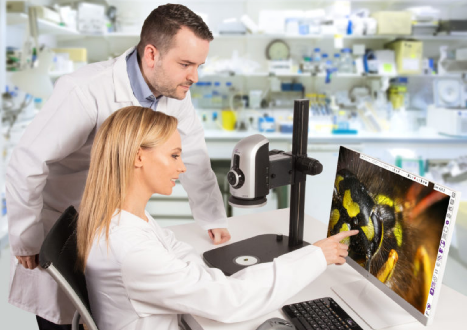How to Calculate the Effective Magnification and the Size of your Sample on your Monitor when using a Digital Microscope?