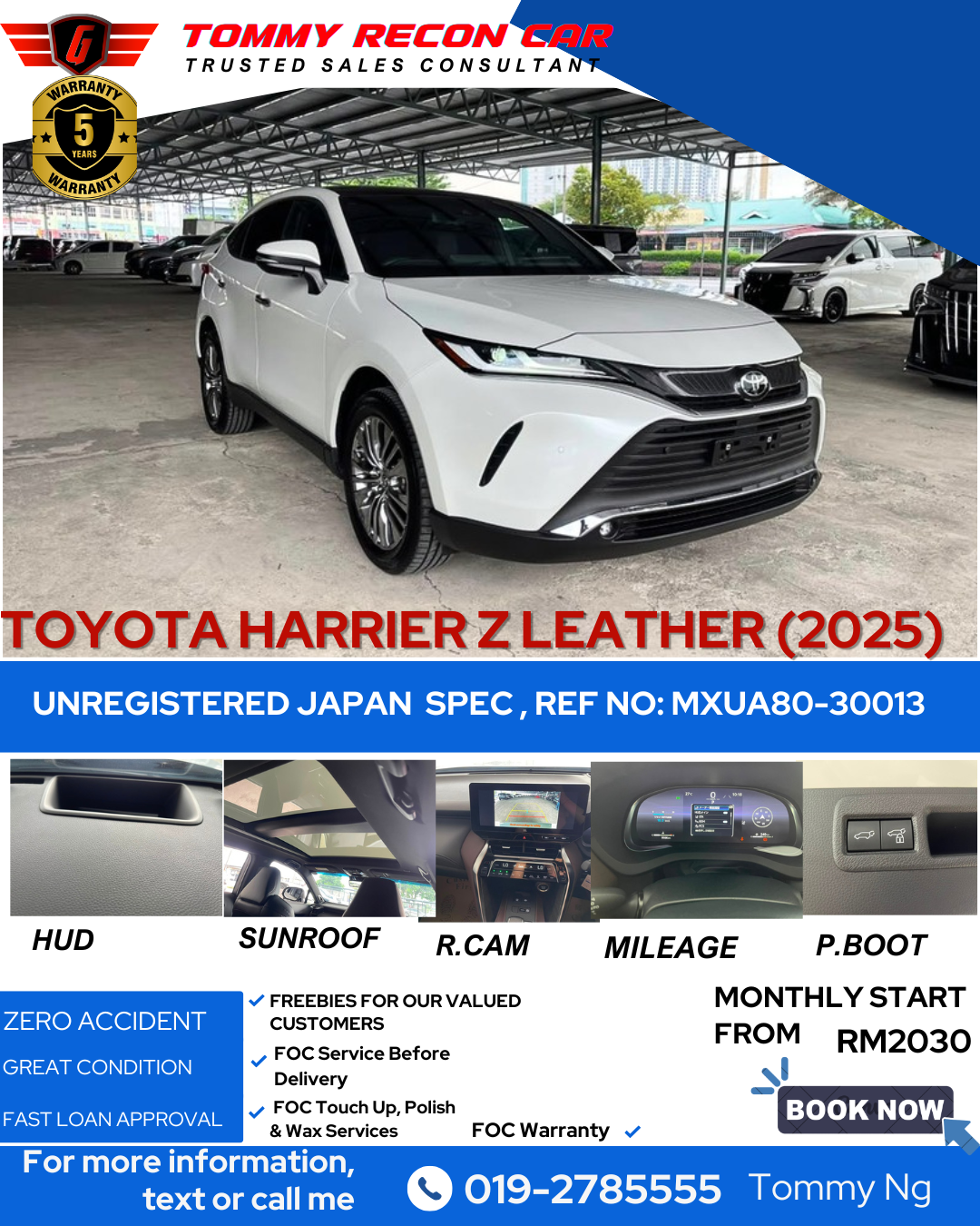 2025 TOYOTA HARRIER 2.0 Z LEATHER
