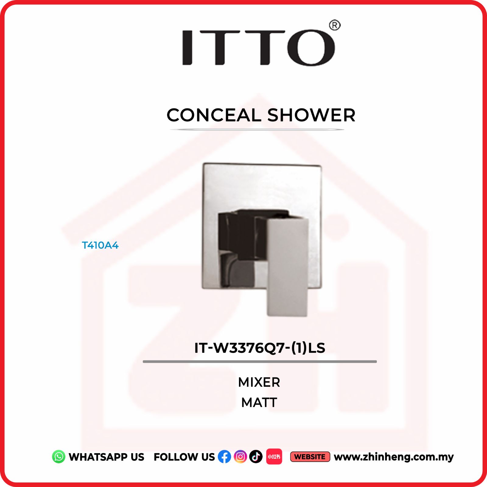 ITTO CONCEAL SHOWER TAP  IT-W3376Q7-(1)LS