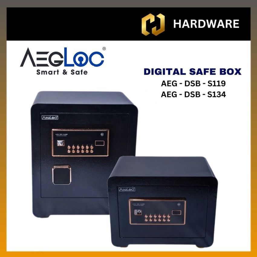 AEGLOC AEG - DSB - S119 / AEG - DSB - S134 BLACK DIGITAL SAFE BOX