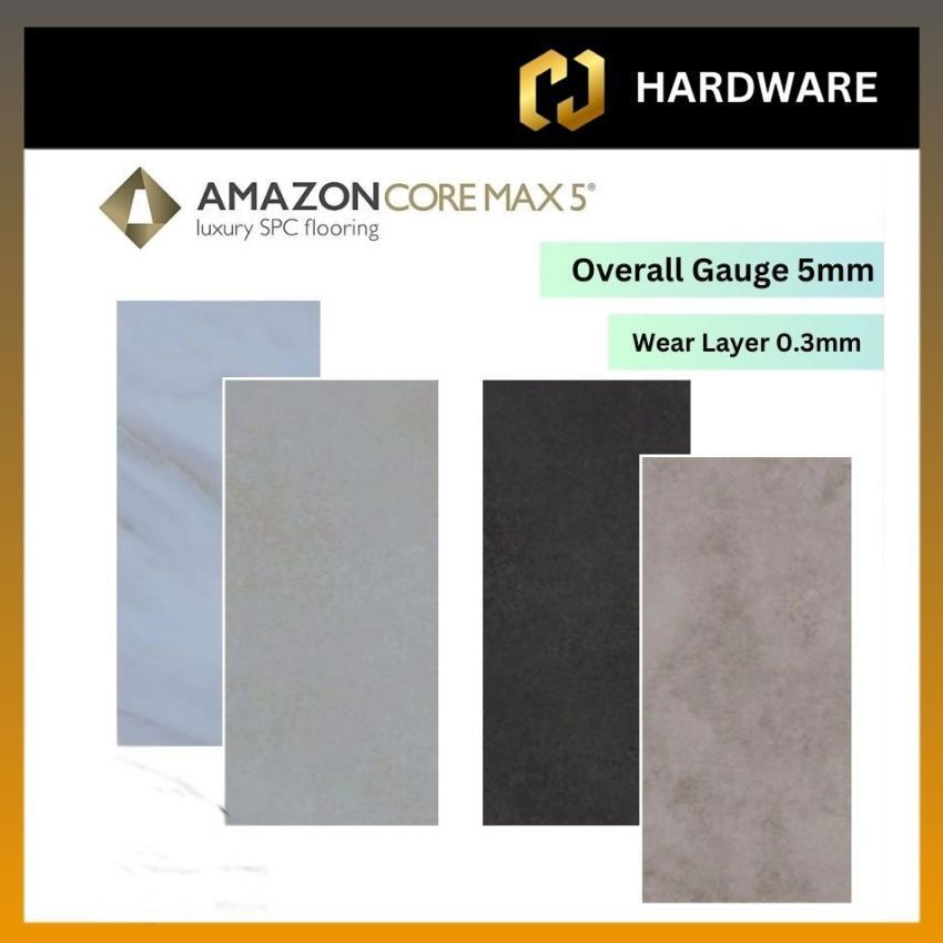 AMAZON CORE MAX 5 5T-5701 VICTORIA / 5T-5702 SAVANNA / 5T-5703 NOIR / 5T-5704 PIETRA LUXURY SPC F LORING | WOOD - LOOK PLANKS