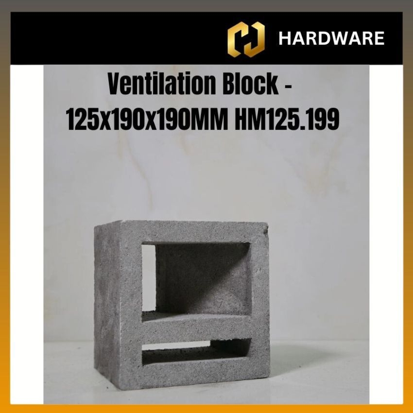 VENTILATION BLOCK - 125x190x190MM HM125.199