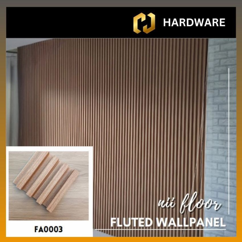 WPC WALL PANEL C/W PVC SURFACE/ WALL PAPER / PANEL DINDING 长城板/装饰墙/吊顶 170 X 22 X 2950MM CODE : FA0003
