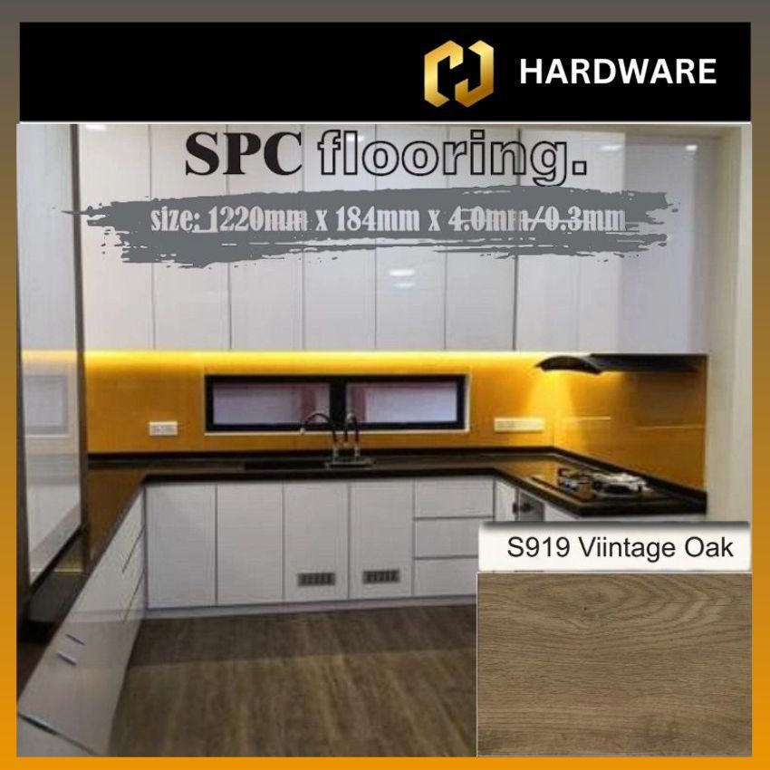 NII FLOOR 4MM CLICK SPC FLOORING 100% VIRGIN MATERIAL - CODE: S919 (VINTAGE OAK)