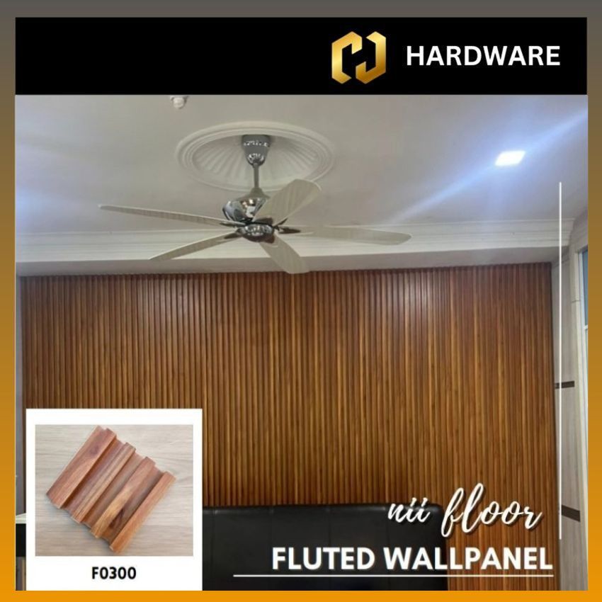 WPC WALL PANEL C/W PVC SURFACE/ WALL PAPER / PANEL DINDING 长城板/装饰墙/吊顶 170 X 22 X 2950MM CODE : FO300