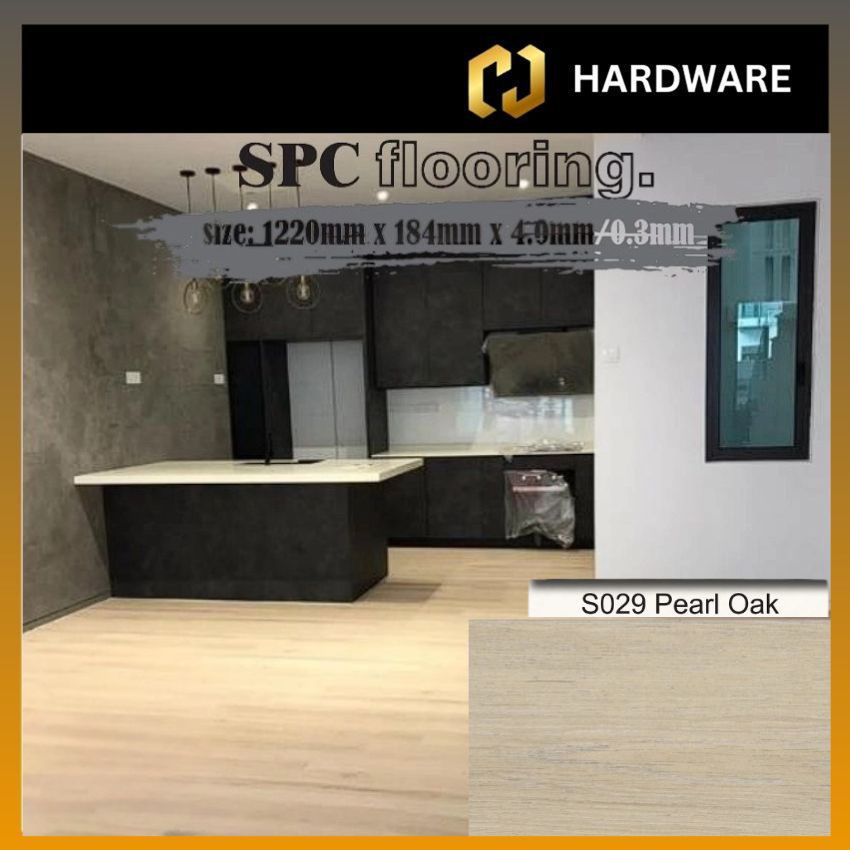 NII FLOOR 4MM CLICK SPC FLOORING 100% VIRGIN MATERIAL - CODE: S029 (PEARL OAK)