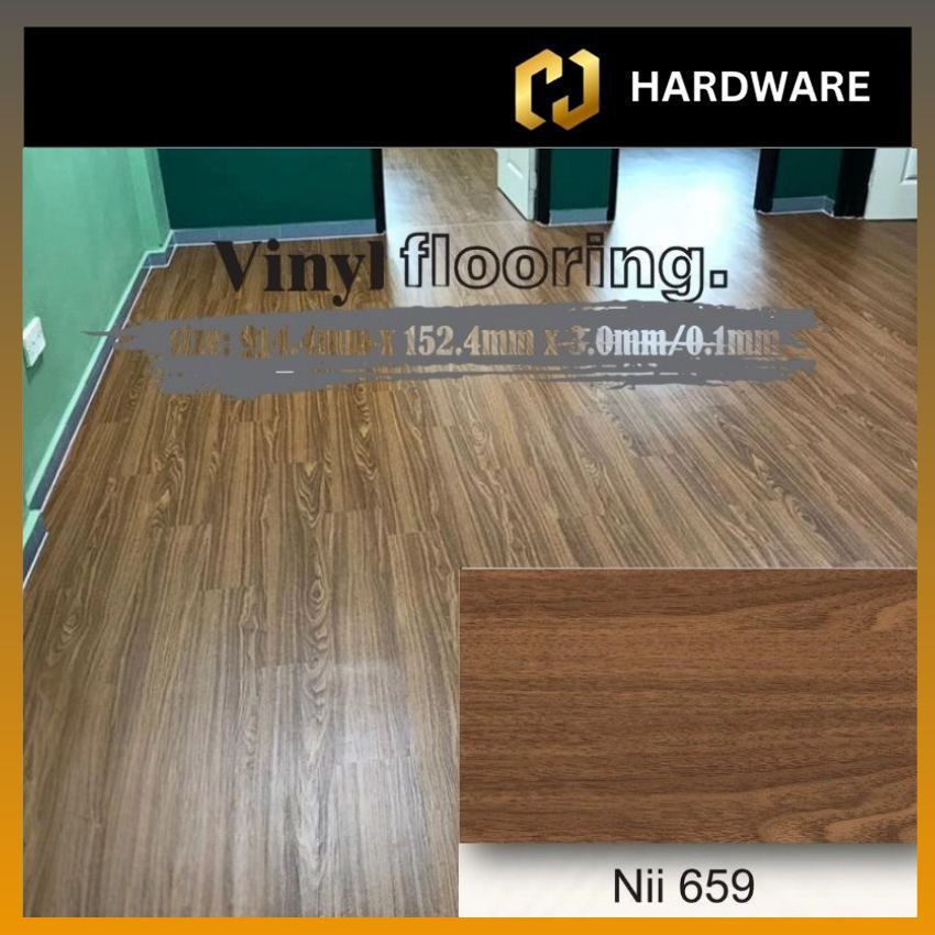NII FLOOR 3MM VINYL FLOORING - CODE: NII 659 (1 BOX = 24 (36 SQFT) )