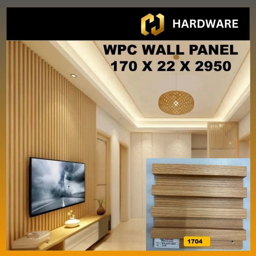 WPC WALL PANEL C/W PVC SURFACE/ WALL PAPER / PANEL DINDING 长城板/装饰墙/吊顶 170 X 22 X 2950MM CODE : 1704