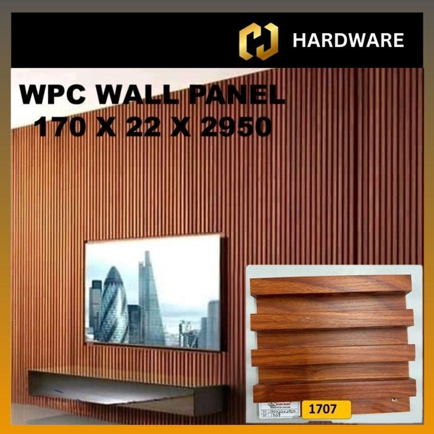 WPC WALL PANEL C/W PVC SURFACE/ WALL PAPER / PANEL DINDING 长城板/装饰墙/吊顶 170 X 22 X 2950MM CODE : 1707