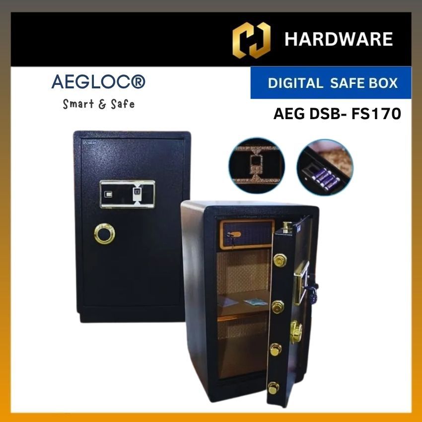 AEGLOC AEG-DSB-FS170 FIRE RESISTANT FINGERPRINT DIGITAL SAFE BOX