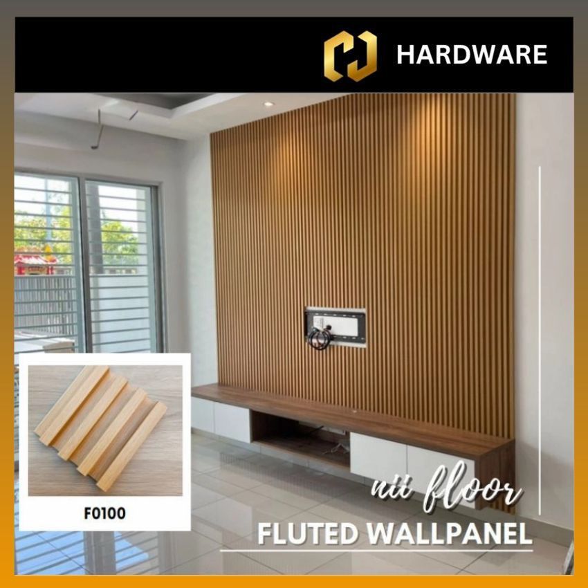 WPC WALL PANEL C/W PVC SURFACE/ WALL PAPER / PANEL DINDING 长城板/装饰墙/吊顶 170 X 22 X 2950MM CODE : FO100