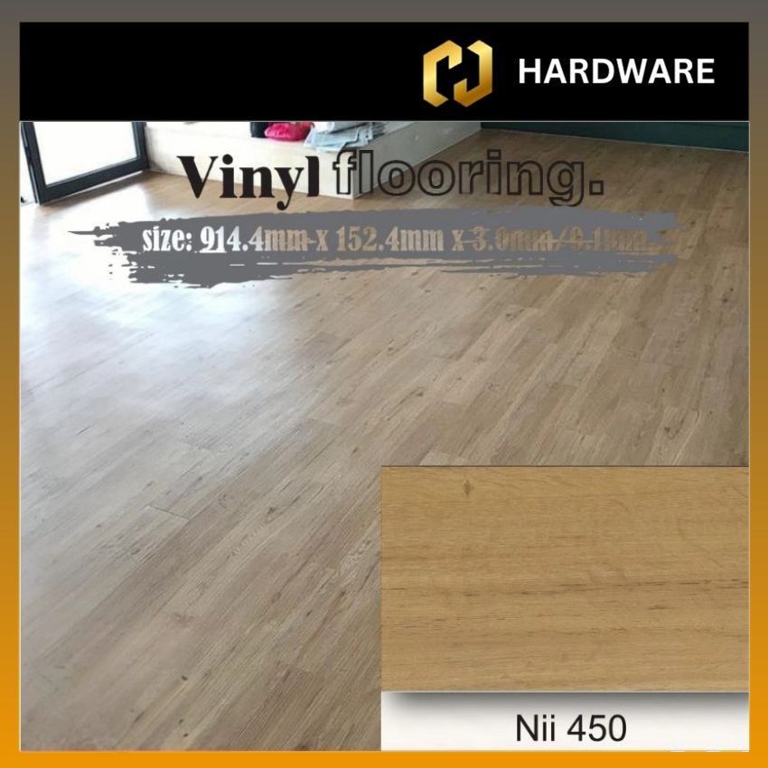 NII FLOOR 3MM VINYL FLOORING - CODE: NII 450 (1 BOX = 24 (36 SQFT) )