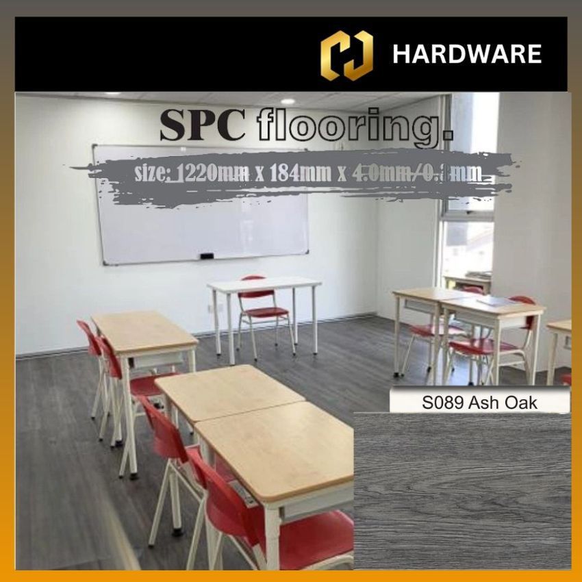 NII FLOOR 4MM CLICK SPC FLOORING 100% VIRGIN MATERIAL - CODE: S089 (ASH OAK)