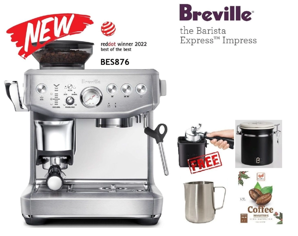 Breville The Bambino Plus™ Automatic Coffee Machine Sea Salt BES500SST -  Espresso Canada