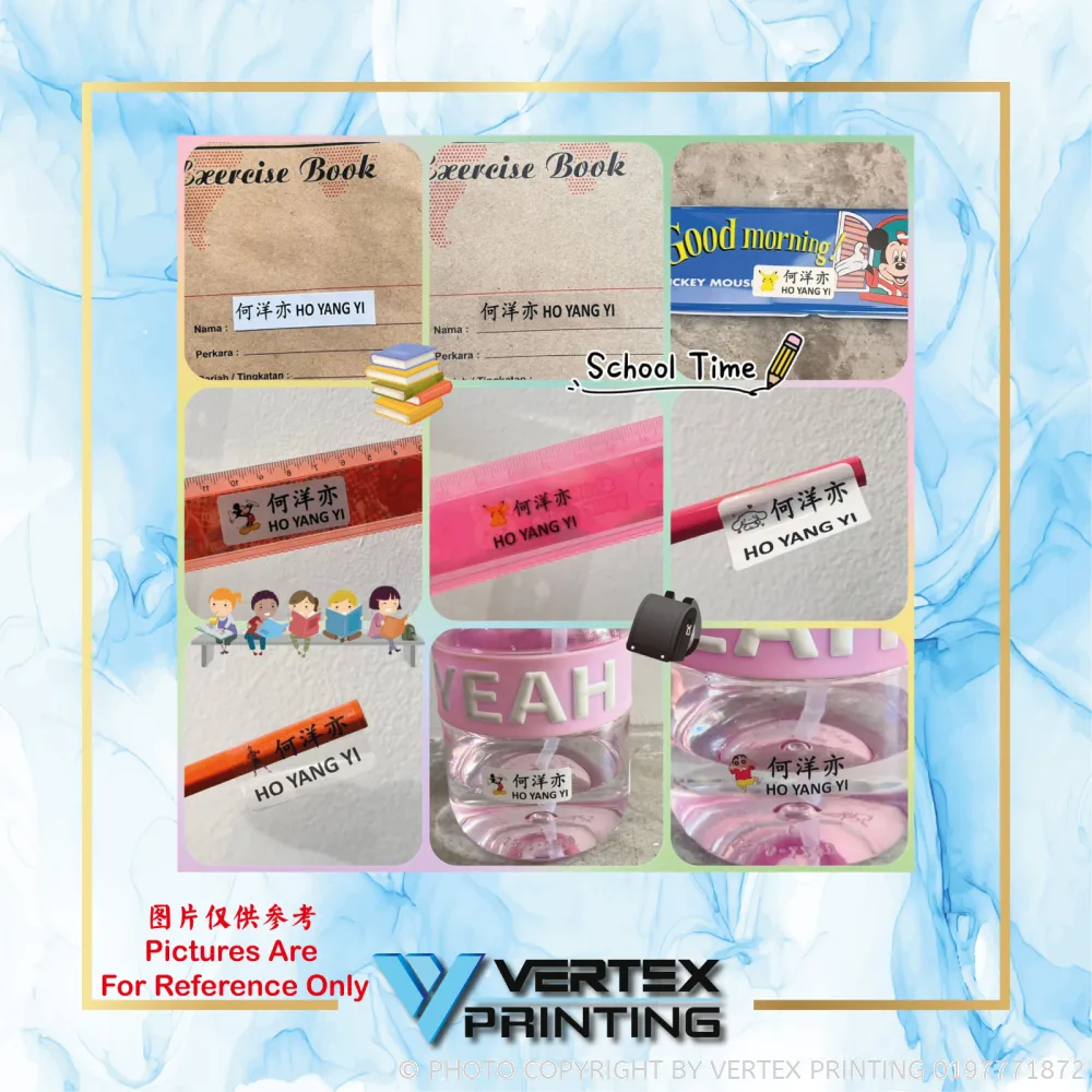 Transparent Name Sticker - Normal (46mm X 18mm) Sticker Johor Bahru (JB ...