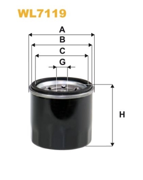 Original WIX Oil Filter WL7119 - for PERODUA Viva 1.0