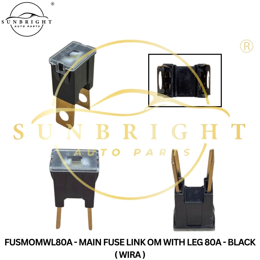 FUSMOMWL80A - MAIN FUSE LINK OM WITH LEG 80A - BLACK ( WIRA )