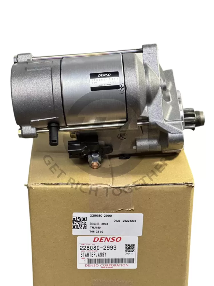 DENSO STARTER 228080-2993 FOR TOYOTA PRADO 2.7 (TRJ150) [2TR-FE]  (2015.03 - 2015.12)  TOYOTA 4RUNNER V (_N28_) - 2.7 (TRN280_)  [2TR-FE]  (2010.01 - )  OEM 28100-75120 28100-75140