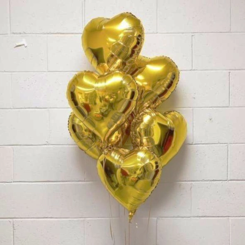 Foil Balloon Matt Heart Shape - Gold (FB-SLB076-GO)