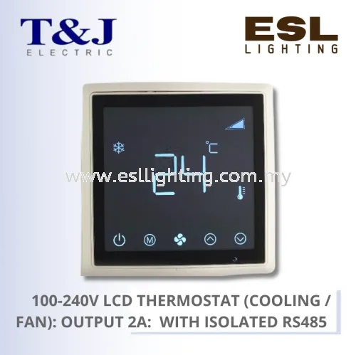 T&J SWITCHES INFINIT SERIES 100-240V LCD THERMOSTAT (COOLING/FAN): OUTPUT 2A: WITH ISOLATED RS485 - HC4201TA-00M HC4201TA-00M-SBL HC4201TA-00M-MSB HC4201TA-00M-PS7 HC4201TA-00M-ST5