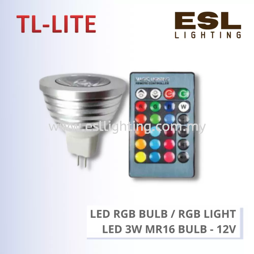 TL-LITE LED RGB BULB MR16 3W - 12V