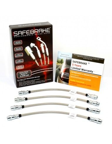 PRO RS STEEL BRAIDED BRAKE HOSE for Porsche 911 (997) Carrera 2, C2S, C4, GTS, Targa 06-12 - 4pcs (5 Years Warranty)