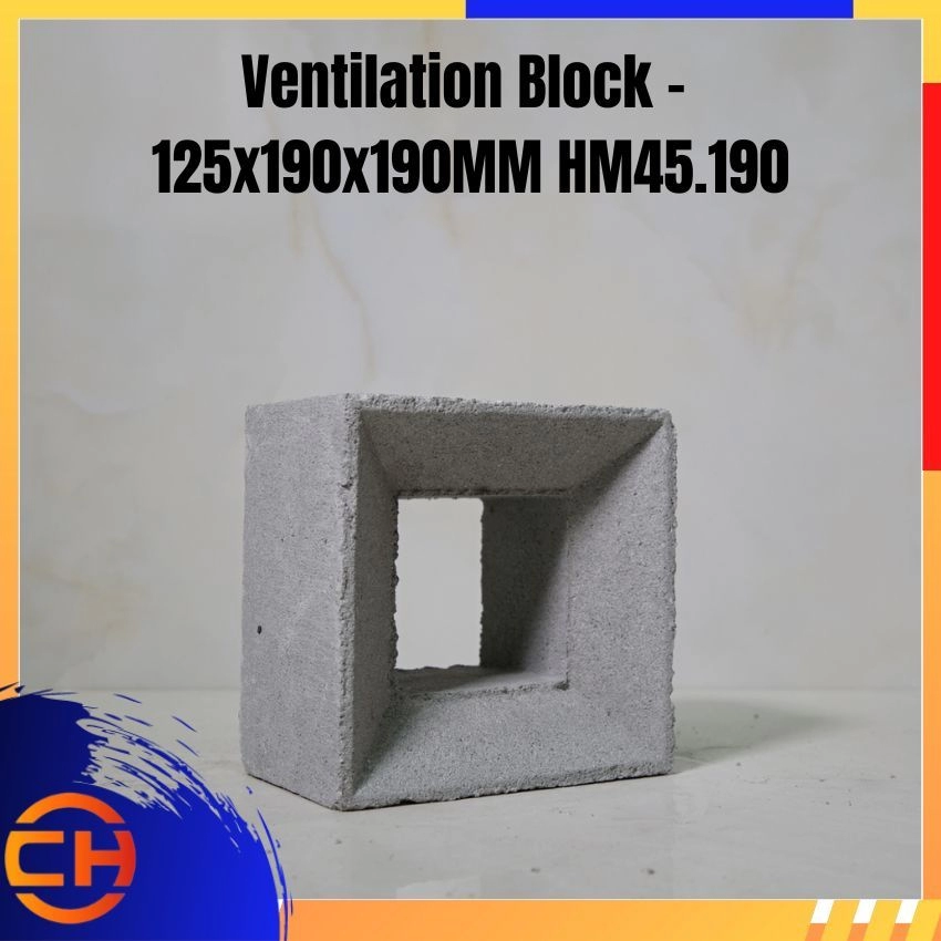 Ventilation Block - 125x190x190MM HM45.190