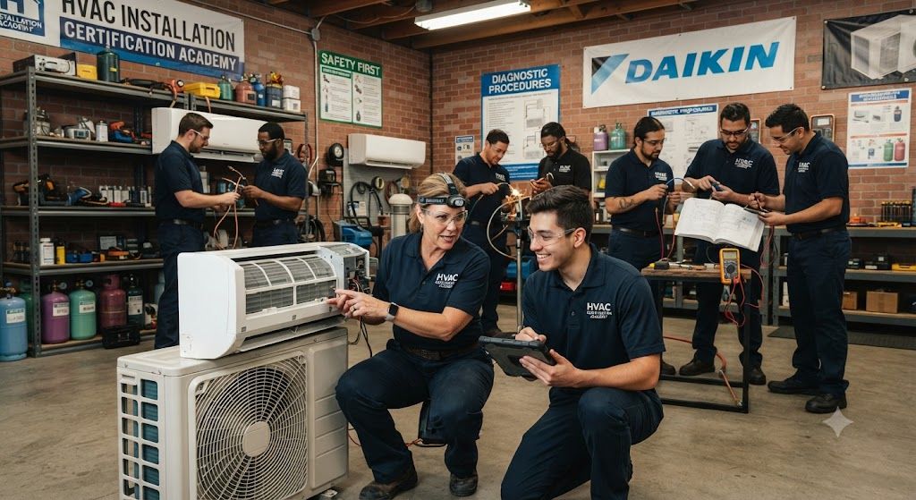 Split air conditioner installation certification