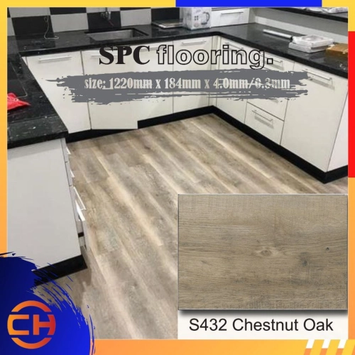 NII Floor 4MM Click SPC Flooring 100% Virgin Material - Code: S432 (Chesnut Oak)