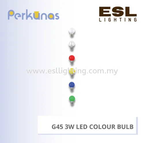 PERKUNAS G45 3W LED COLOUR BULB