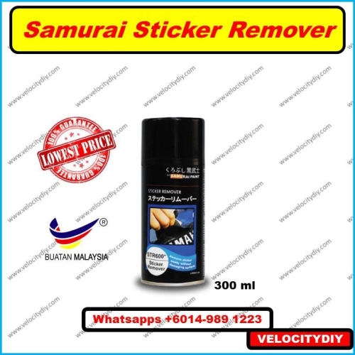 （轻易除贴纸喷雾）SAMURAI Sticker Remover 300ml Buang Sticker Senang Saja