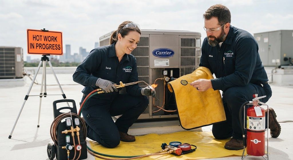 safe brazing practices in HVAC installation