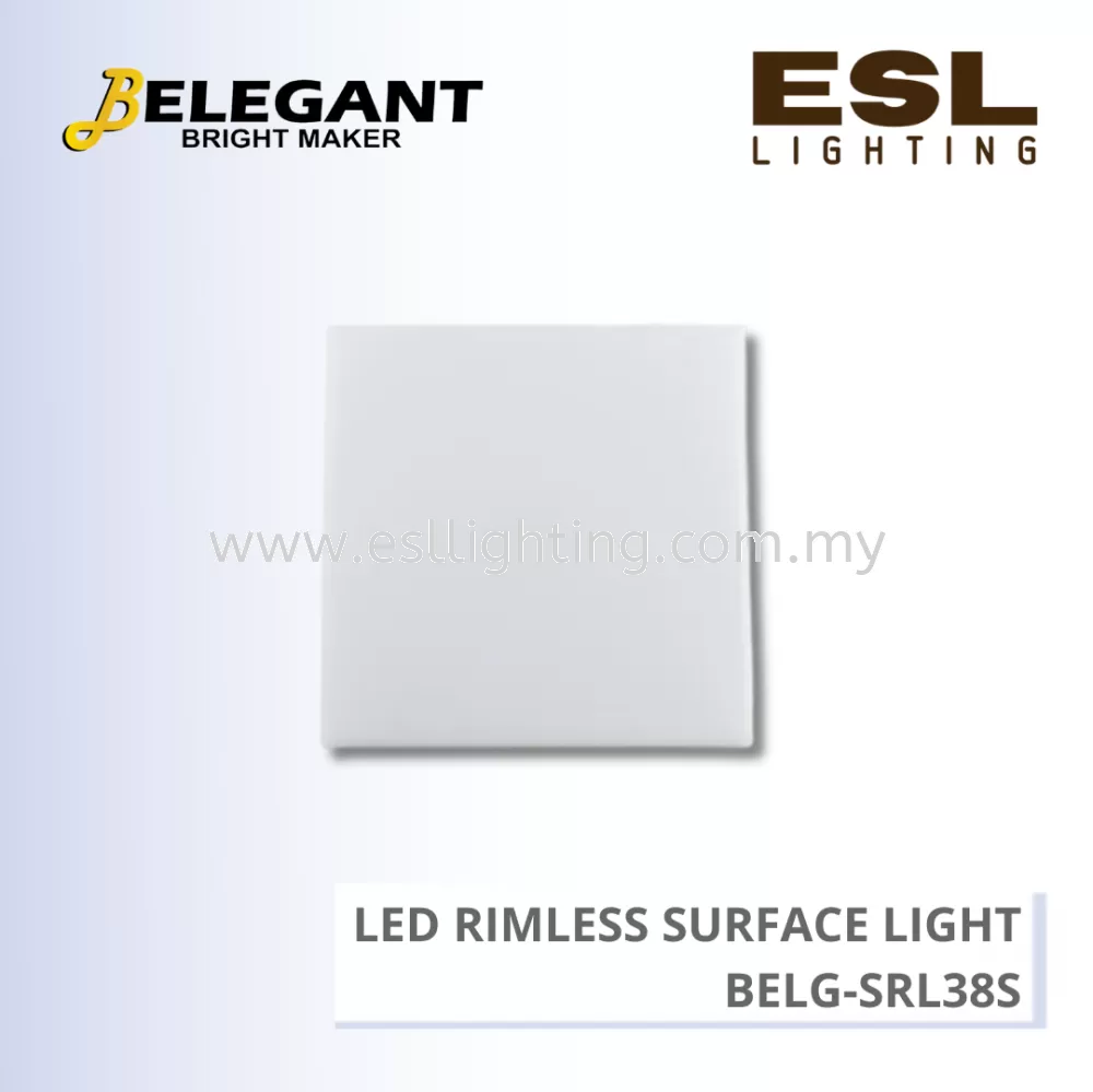 BELEGANT LED RIMLESS SURFACE LIGHT SQUARE 38W - BELG-SRL38S