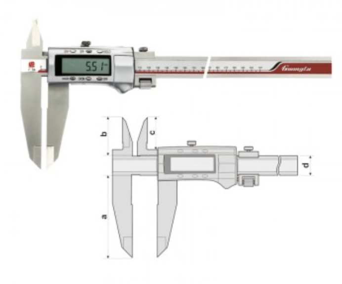 GUANGLU Digital display double-jaw caliper (metal casing)