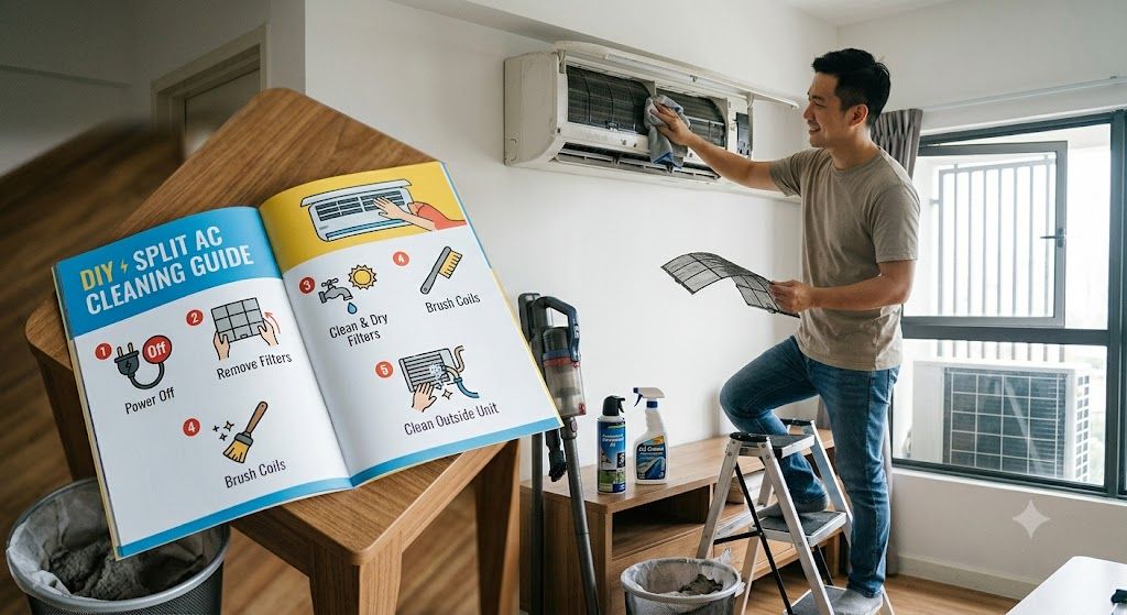 Split air conditioner cleaning guide