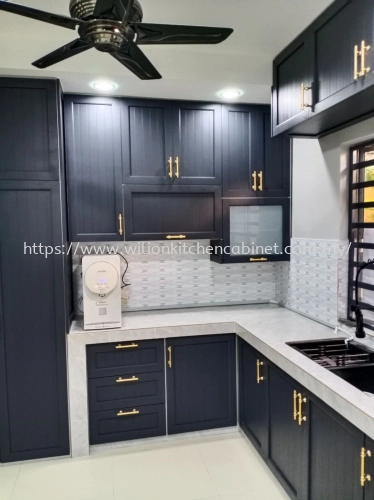 Aluminium Wood Grain Kitchen Cabinet @ Alam Suria,Puncak Alam