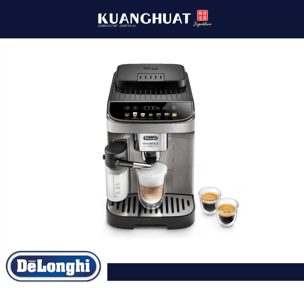 DELONGHI Magnifica Evo Titanium Black - Fully Automatic Coffee Machine ECAM290.81.TB