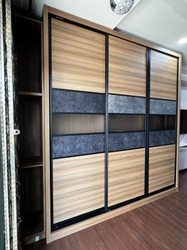 Custom Made Sliding Wardrobe 8 Feet | Built-In Bedroom Wardrobe | Custom Size Wardrobe To Ceiling | Wardrobe Fitted to Celining Wall Obstacle Size | Wardrobe Furniture Store