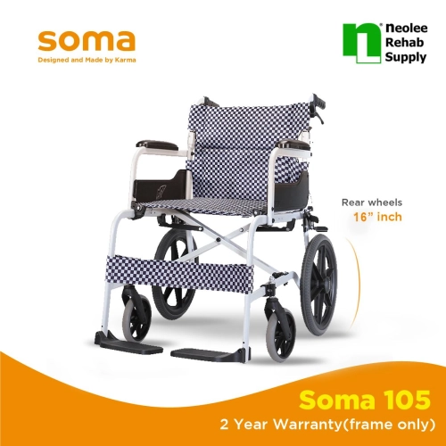 SOMA 105 STANDARD ALUMINUM WHEELCHAIR (16'')