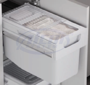 Pull Out Rice Storage Bin #B-BMB20-300-WH
