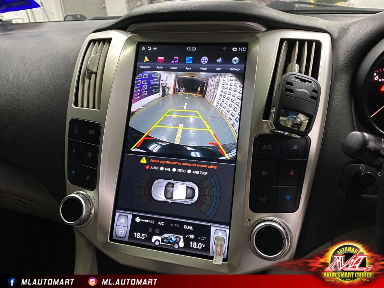 Toyota Harrier XU30 Vertical Style Android Monitor (12.1")