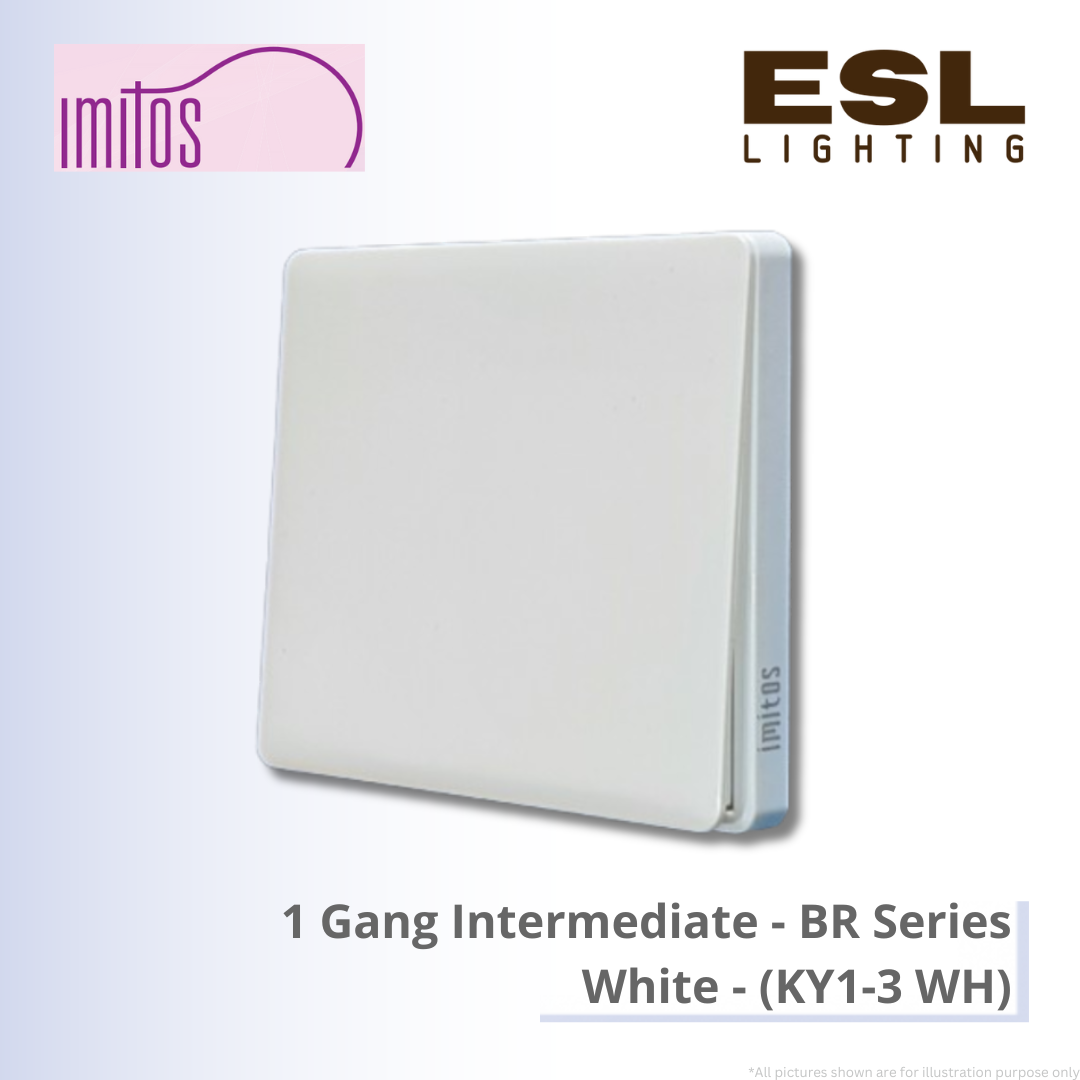 IMITOS 1 Gang Intermediate (BR Series) White - KY1-3 WH [SIRIM]