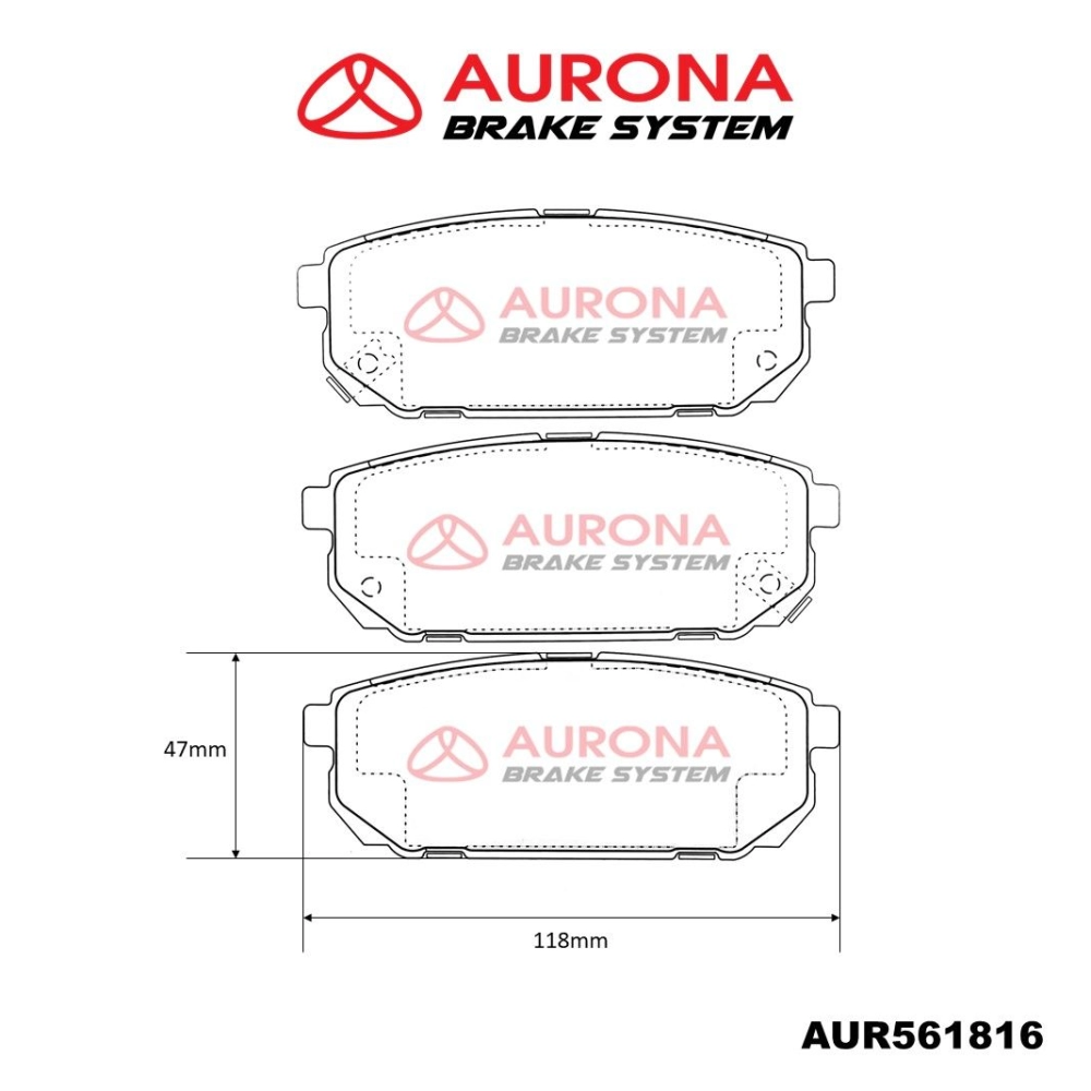 Aurona Brake Pad AUR561816 Rear Sorento