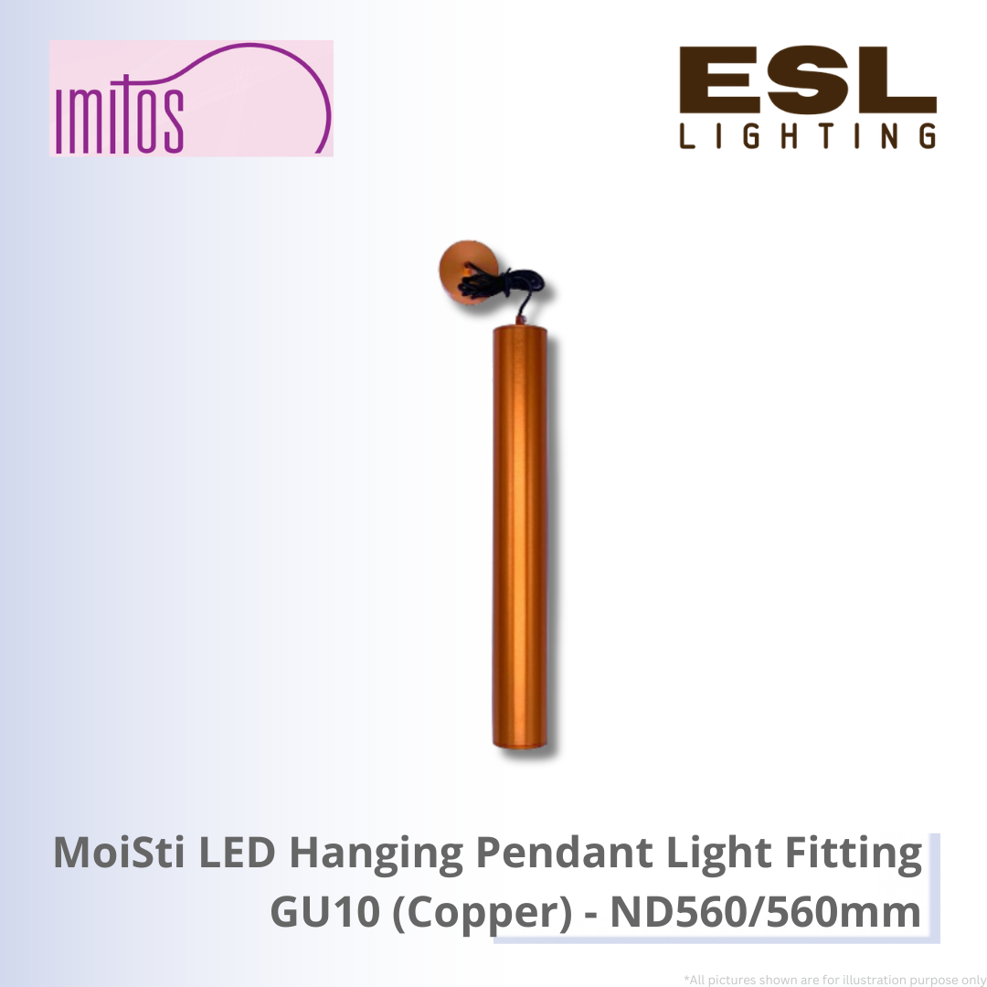 IMITOS MoiSti LED Hanging Pendant Light Fitting GU10 (Copper) - ND560/560mm